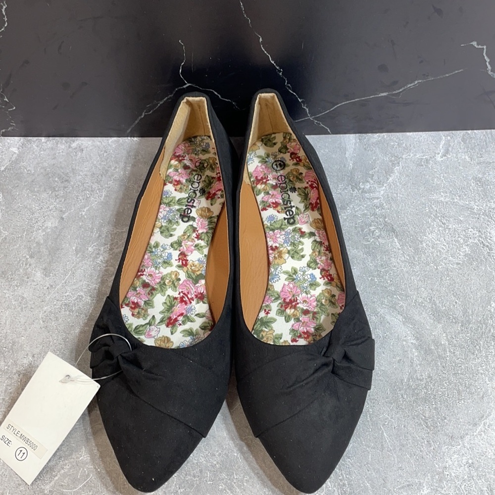 Epic Step Knotted Ballet Flats Black Size 11m - Picture 6 of 9